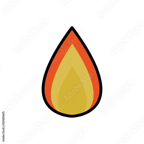 illustration of flame on white background