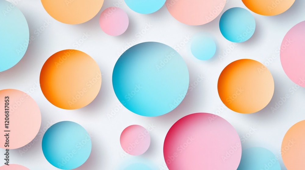 Pastel Colored Circles Abstract Background Design Pastel Colored Circles Abstract Background Design