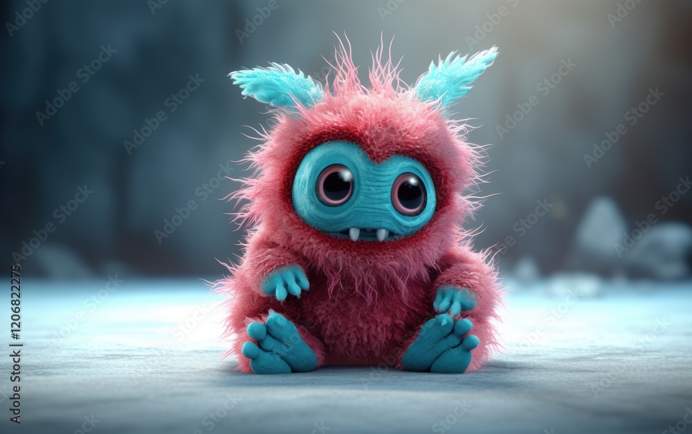 Fototapeta premium Cute Furry Monster