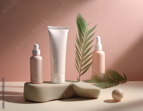 Creating a clean and modern aesthetic for this skincare packaging photo