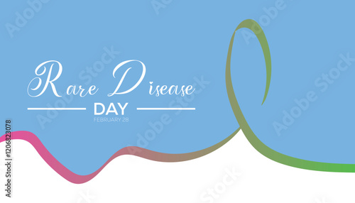 February is Rare Disease Day. Vector template Design for banner, greeting card, poster, prints, social media post ,flyer , T shirt with background.
