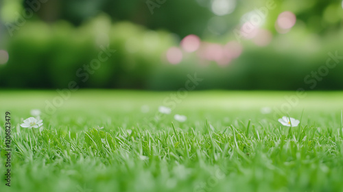 Green Grass and Delicate Bl...