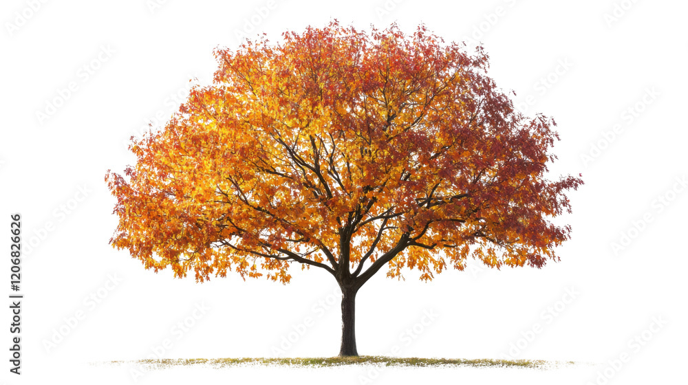 autumn tree isolated on white background autumn tree isolated on white background