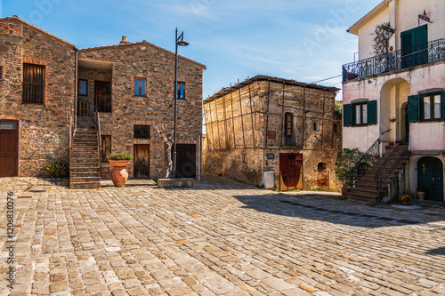 views of the village of Aliano, Matera province, Basilicata, Italy