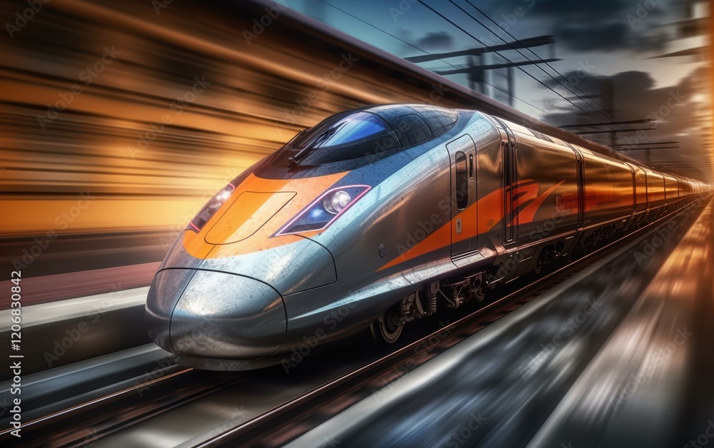 High-Speed Train Blurred Motion High-Speed Train Blurred Motion