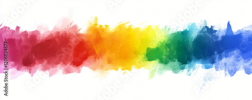 Panel kuchenny z motywem Rainbow Watercolor Abstract: A vibrant and abstract watercolor background, painted with a spectrum of colors, creating a dynamic and ethereal visual.