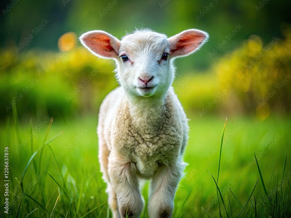 Soft wool, curious eyes: a spring lamb, captured in long exposure. Soft wool, curious eyes: a spring lamb, captured in long exposure.