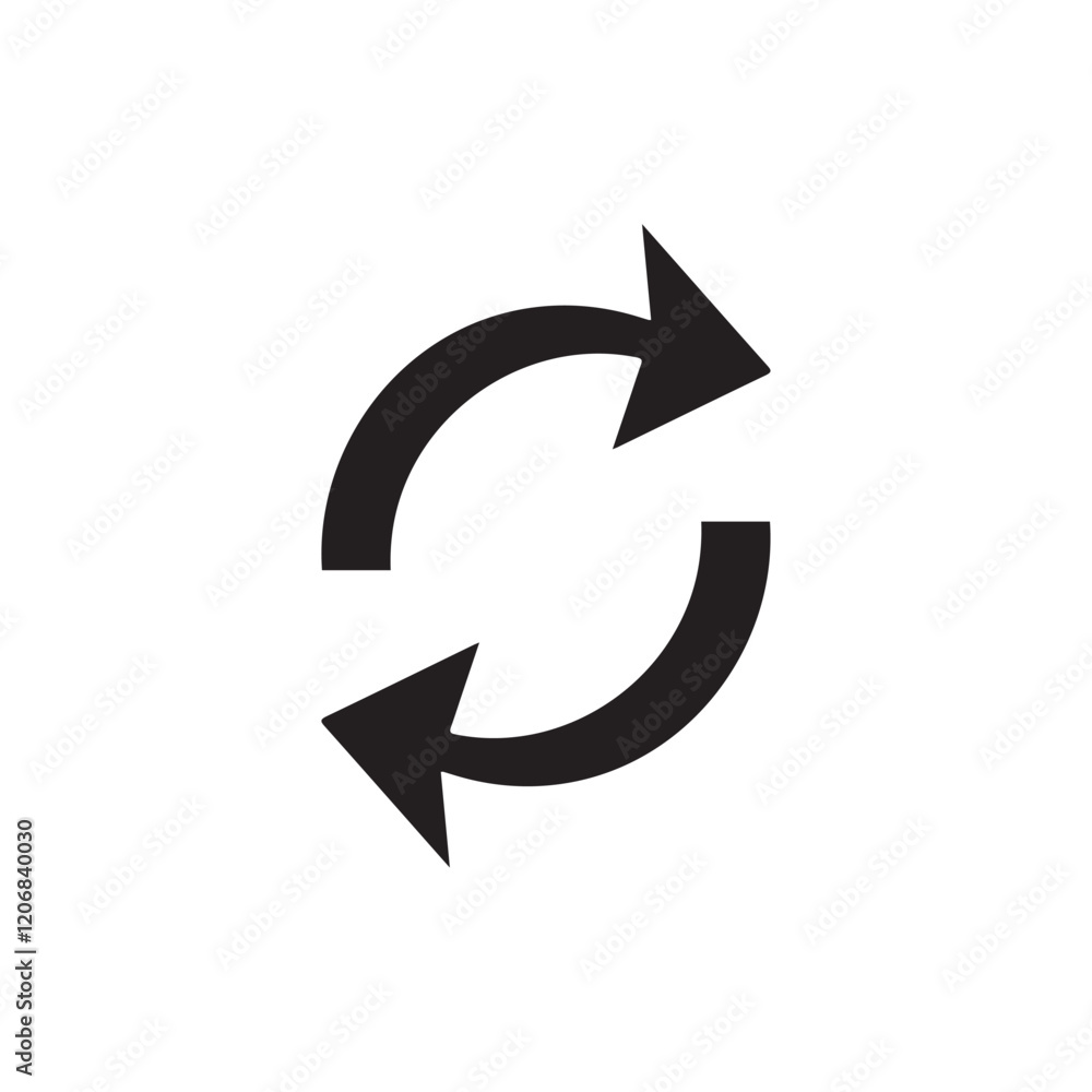 Recycle arrow vector icon set. Recycled signs illustration isolated. arrows icon vector diagram infographic set. Sync repeat and reload symbol icon, rotate arrow on white background. Recycle arrow vector icon set. Recycled signs illustration isolated. arrows icon vector diagram infographic set. Sync repeat and reload symbol icon, rotate arrow on white background.