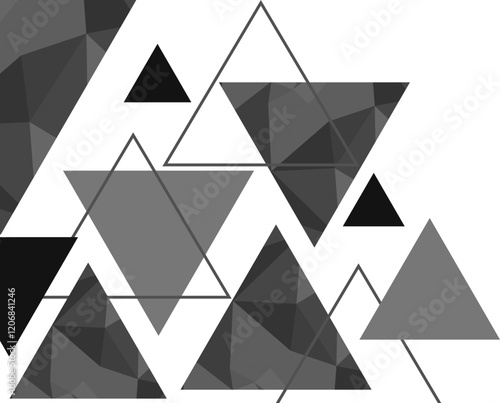 Black Triangle Low Poly Corner