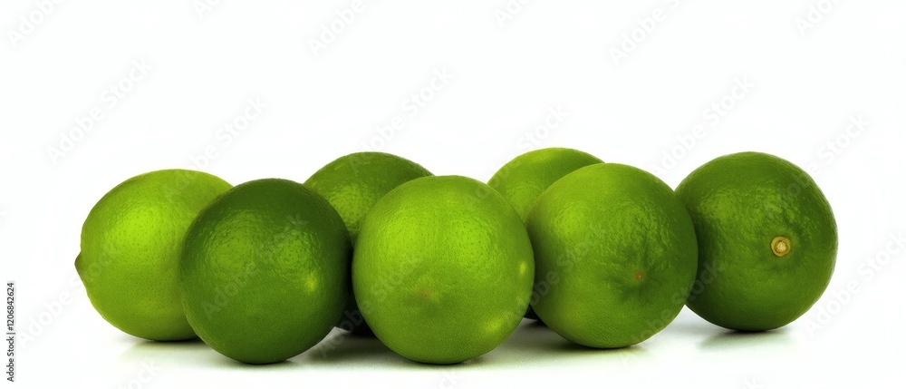 Set of limes, isolated on white background Set of limes, isolated on white background