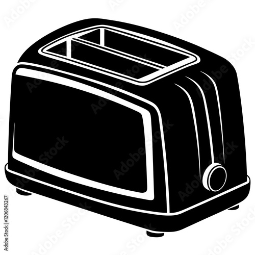 toaster silhouette vector illustration 