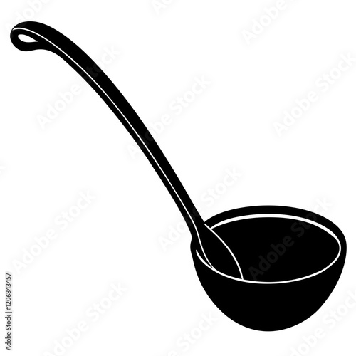 ladle silhouette vector illustration 