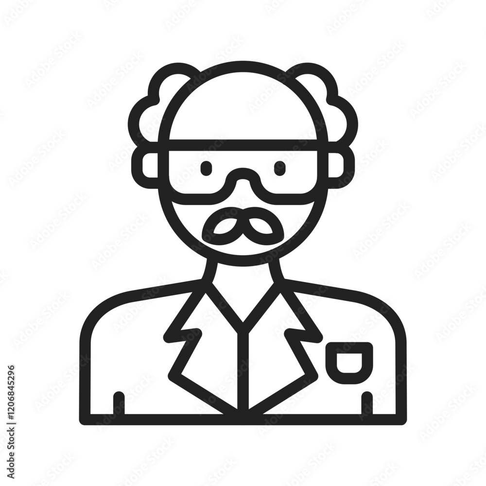 Scientist icon vector image. Suitable for mobile apps, web apps and print media. Scientist icon vector image. Suitable for mobile apps, web apps and print media.