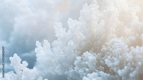 Fototapeta Naklejka Na Ścianę i Meble -  of a coral reef turning white due to bleaching, symbolizing ocean warming 