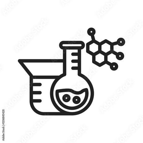 Chemicals icon vector image. Suitable for mobile apps, web apps and print media.