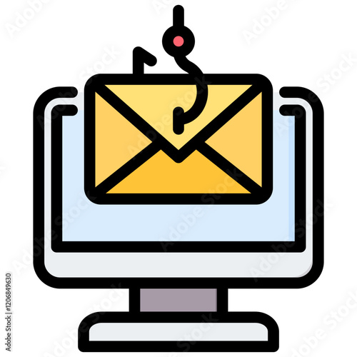 Email Phishing Outline Color Icon