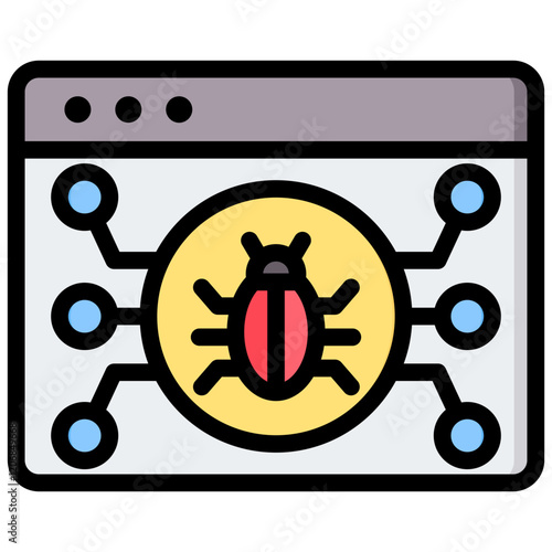 Quarantine Outline Color Icon