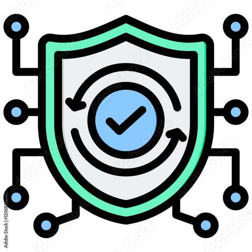 Realtime Protection Outline Color Icon