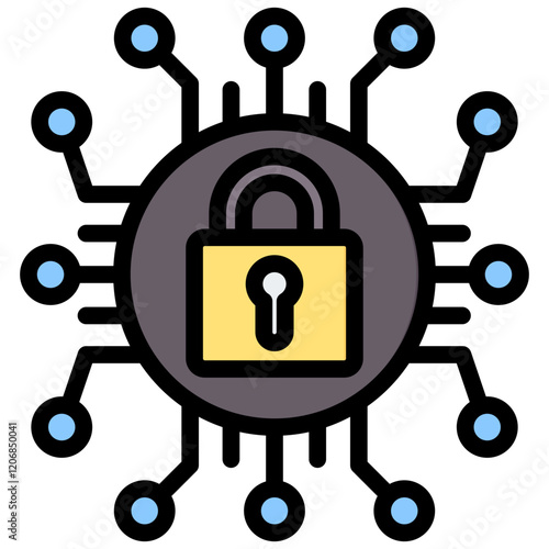 Cyber Hygiene Outline Color Icon