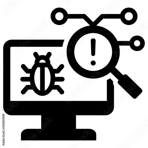 Malware Analysis Glyph Icon