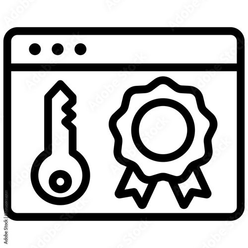 License Outline Icon