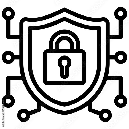 Cyber Security Outline Icon