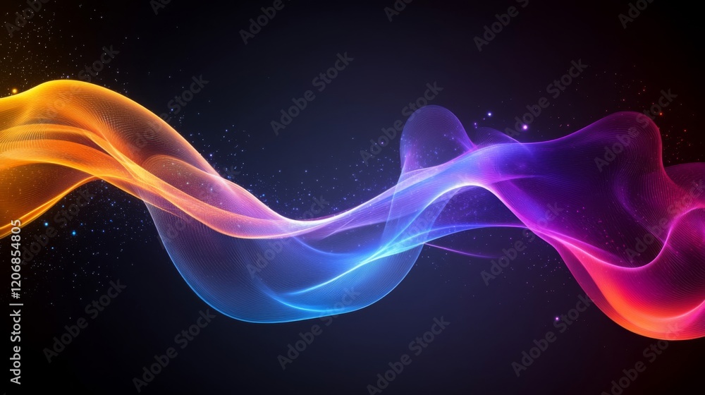Fototapeta premium Abstract Colorful Wave Energy Flow Background