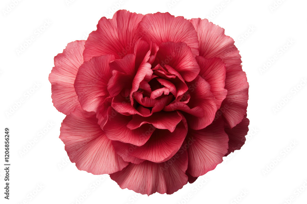 Vibrant red flower blooming with intricate petals in a serene setting during springtime Vibrant red flower blooming with intricate petals in a serene setting during springtime