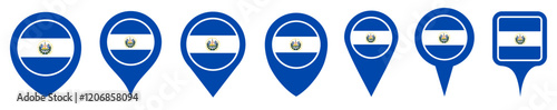 set vector Location pin el savador flag icon. Country location symbol Map markers design template illustration Free Download set vector Location pin el savador flag icon. Country location symbol Map markers design template illustration - GFXLoad