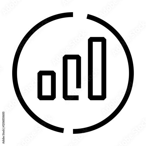 Positioned for Rapid Growth. Business Expansion, Scaling, Strategy. Vector Editable Stroke Icon.