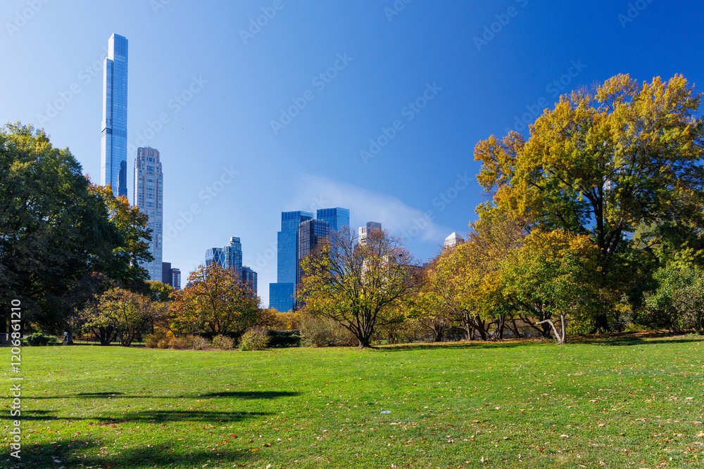 Φωτογραφία Central Park in New York City on a sunny autumn
