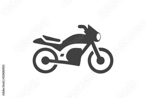 Minimalist Geometric Motorcycle Logo Design Template