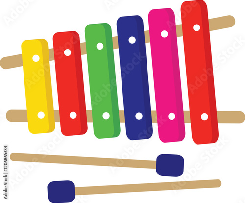 Toy Xylophone Illustration