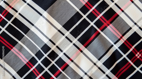 black and white check pattern fabric 