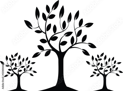 Tree silhouttee vector image