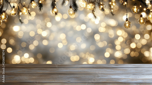Soft glowing orbs and warm lights create magical bokeh background