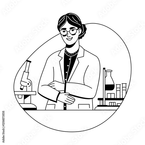 A glyph illustration of bioengineer 

