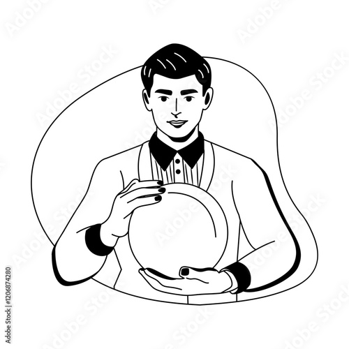 A glyph illustration of a forecaster 

