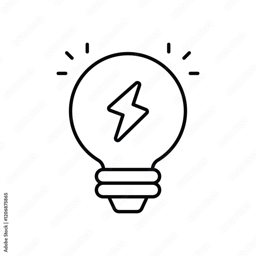 Lightbulb icon isolated on a white background. Vector illustration. Lightbulb icon isolated on a white background. Vector illustration.