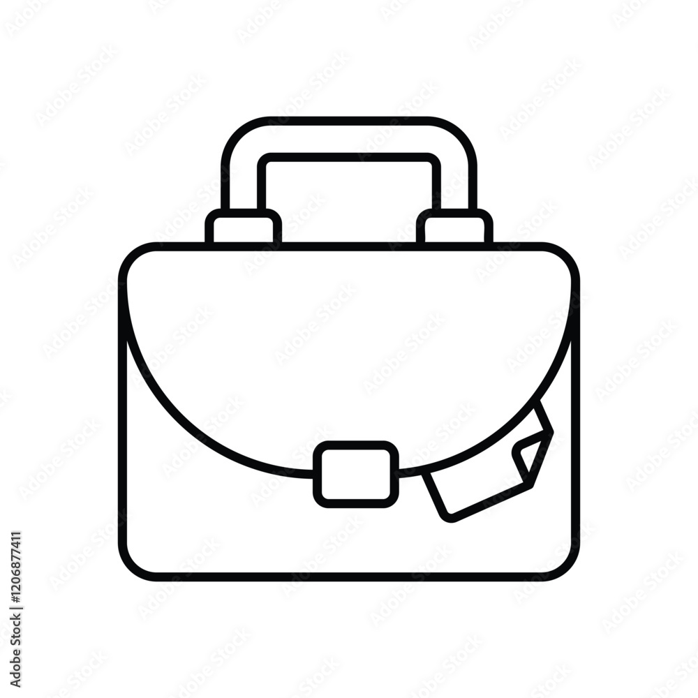 Briefcase icon isolated on a white background. Vector illustration. Briefcase icon isolated on a white background. Vector illustration.