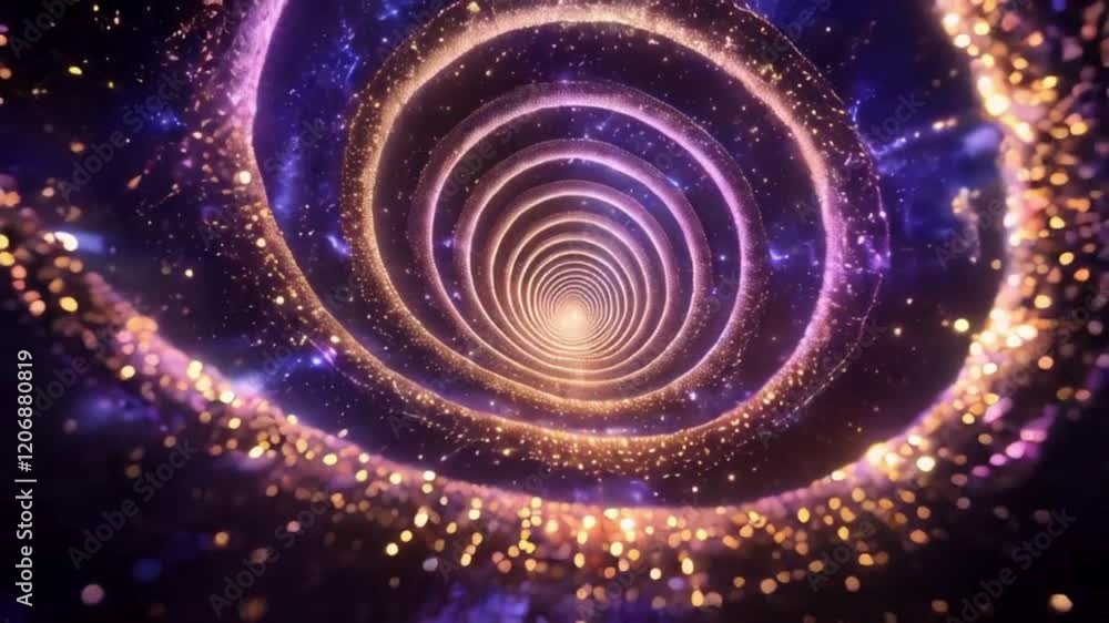 Glowing Galaxy Spiral Effect Animation with Abstract Spiral Design Glowing Galaxy Spiral Effect Animation with Abstract Spiral Design