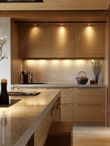 Modern Minimalist Kitchen W...
