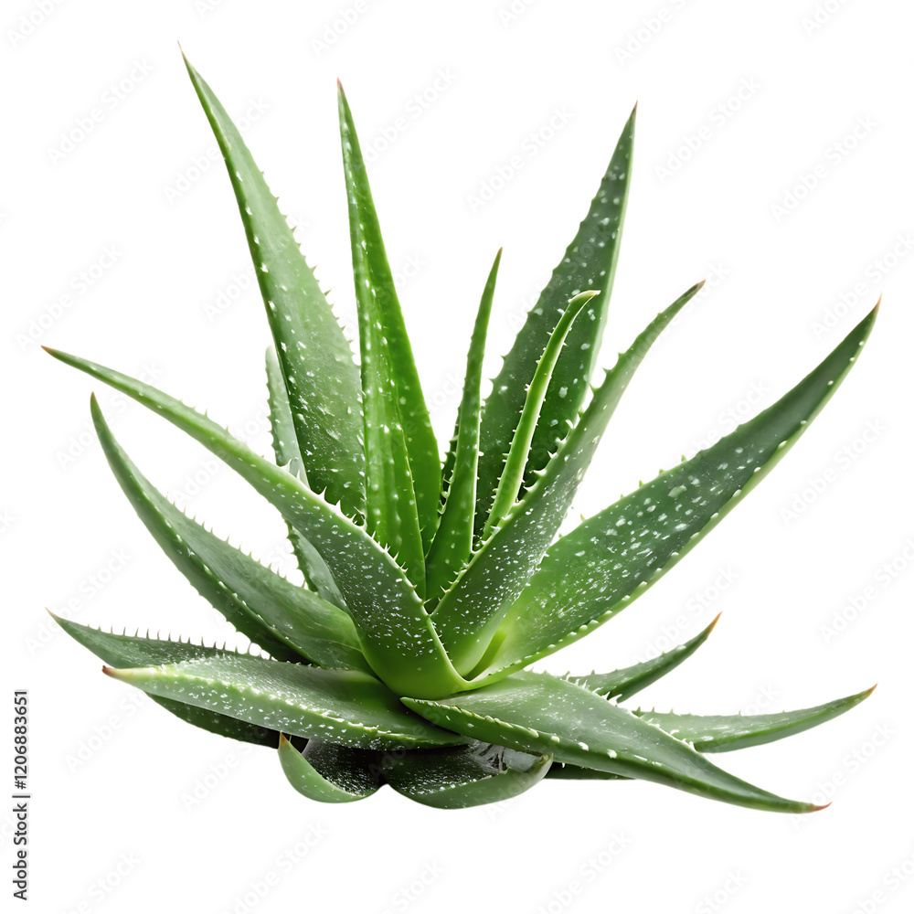 Large green plant with many spines. Isolated, on transparent background. PNG Large green plant with many spines. Isolated, on transparent background. PNG