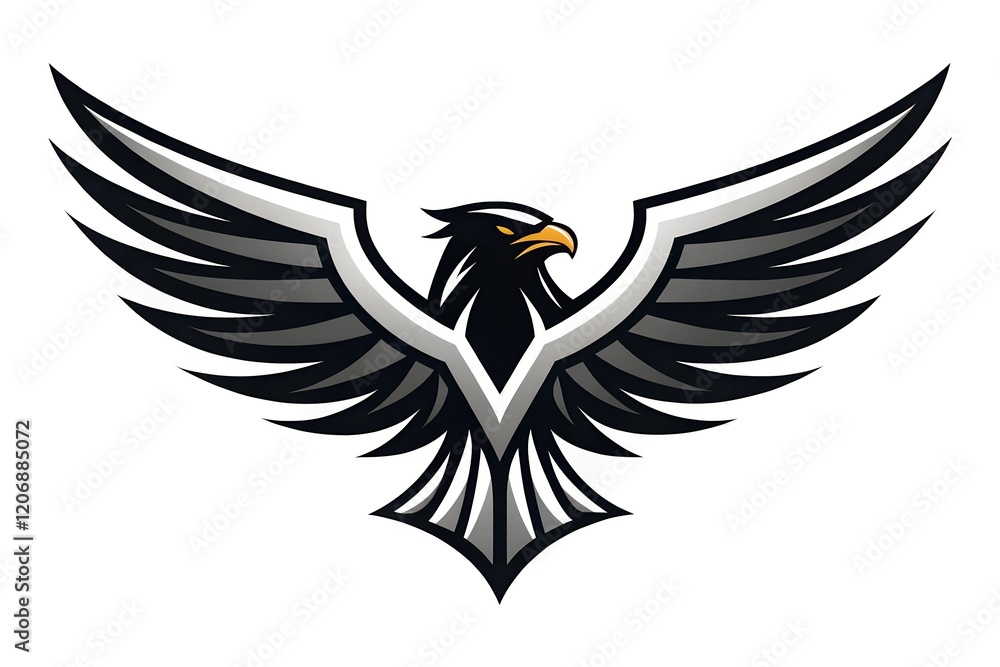 Obraz premium Stylized eagle logo illustration.