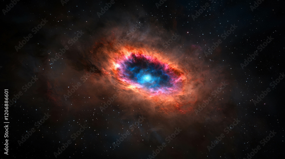 Ethereal View of Black Hole Pulling in Cosmic Field with Colorful Nebula Surroundings Ethereal View of Black Hole Pulling in Cosmic Field with Colorful Nebula Surroundings