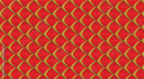 Red and Gold Geometric Snake Scales Pattern background