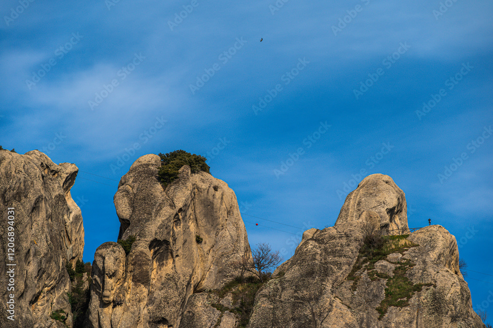 landscape inside the Dolomiti Lucane from the village of Castelmezzano, Potenza province, Basilicata landscape inside the Dolomiti Lucane from the village of Castelmezzano, Potenza province, Basilicata