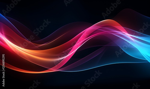 Wallpaper Mural Colorful light effects on a black background, swirling colorful lights in the dark Torontodigital.ca