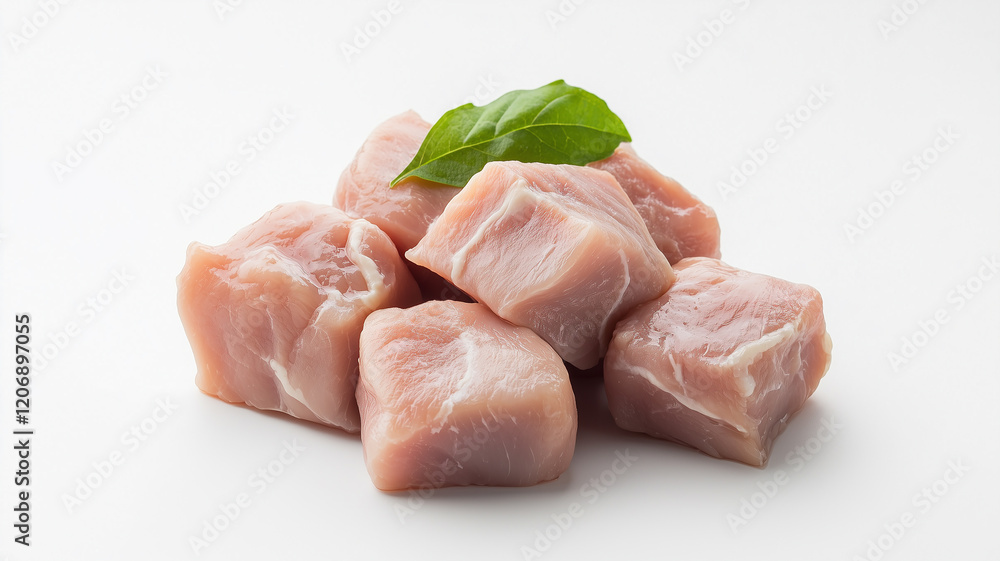 Raw chicken fillet on white background
Raw chicken fillet on white background