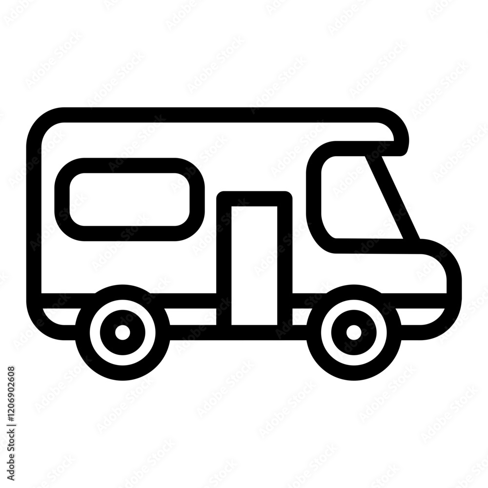 van outline style van outline style